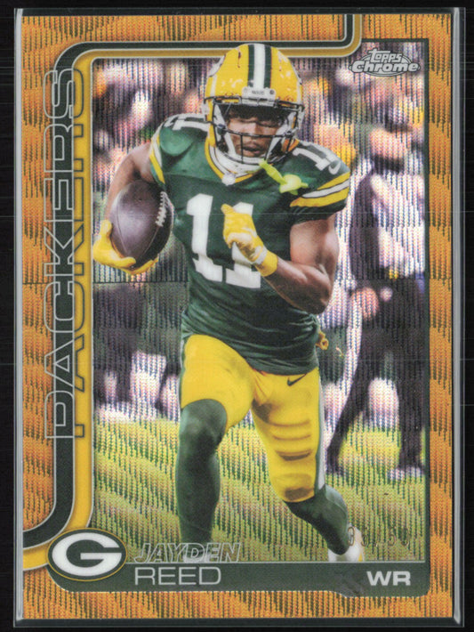Jayden Reed Gold Wave /50 2025 Topps Chrome