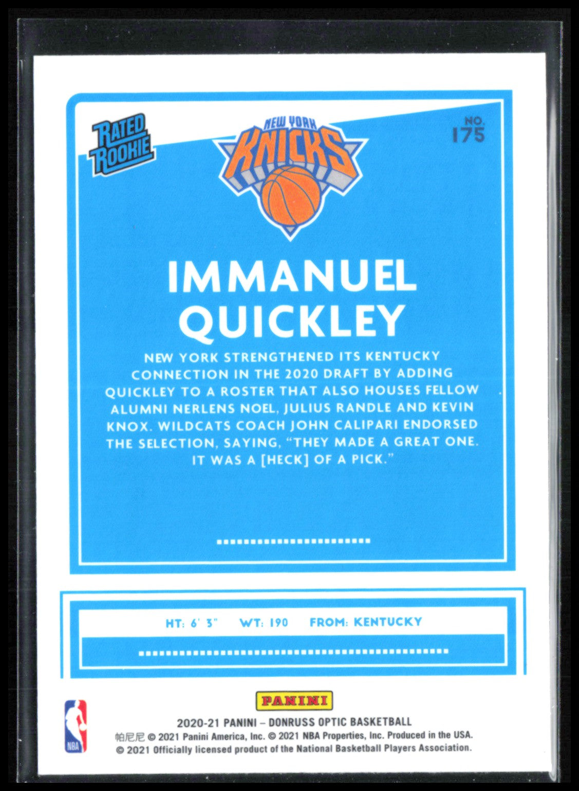 Immanuel Quickley RC