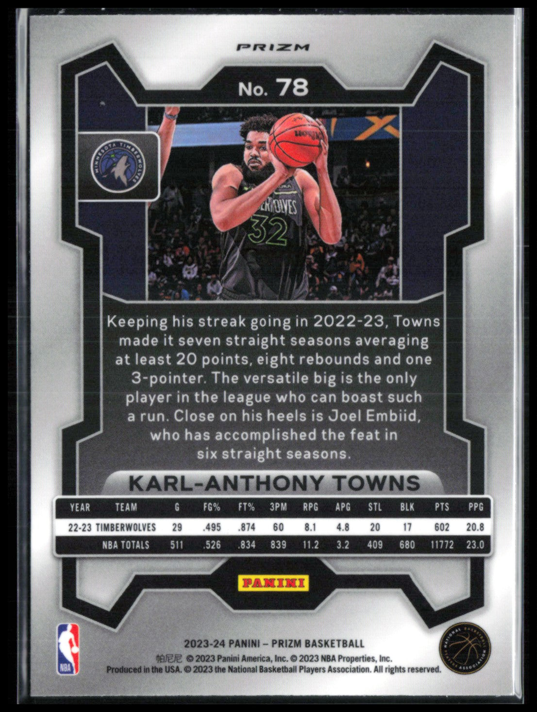 Karl-Anthony Towns Green Prizm