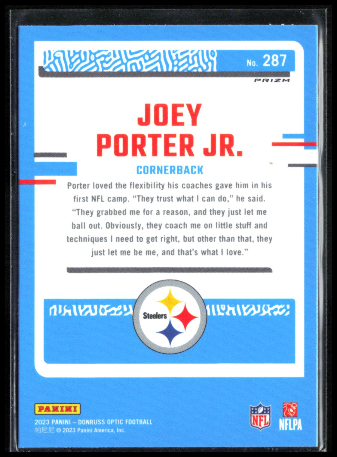 Joey Porter Jr. RC Blue Hyper