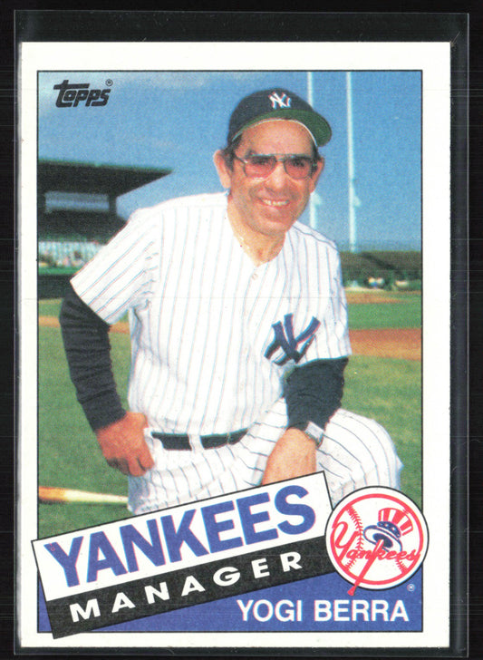 Yogi Berra 1985 Topps Yankees Checklist