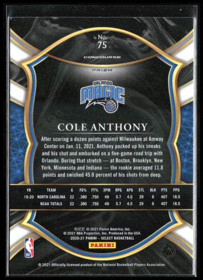Cole Anthony RC Tri-Color Prizm