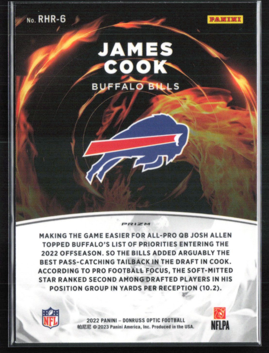 James Cook RC Holo Red-Hot Rookies