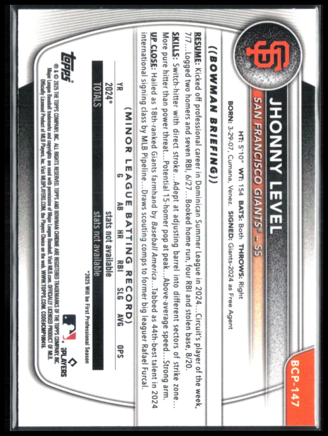 Jhonny Level 1st Bowman