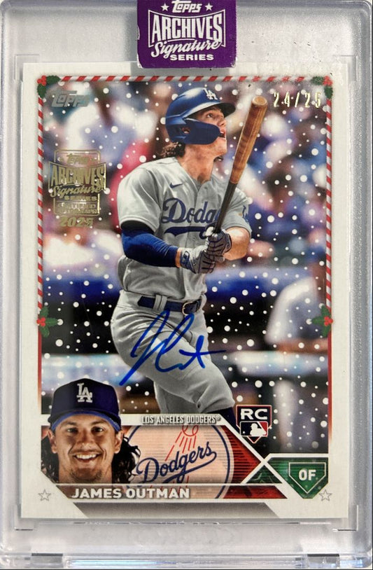 James Outman RC Auto /25 Topps Archives Signature Series