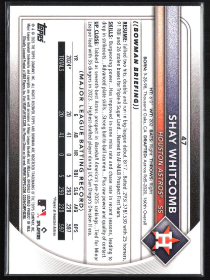 Shay Whitcomb RC Red Rookie Logo