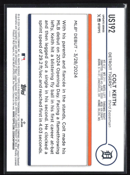 Colt Keith RC Debut