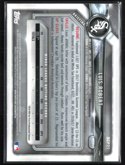 Luis Robert 1st Bowman Chrome