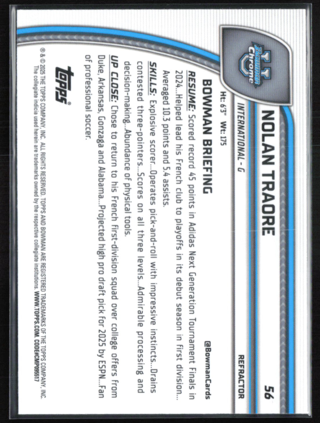 Nolan Traore 1st Bowman Refractor