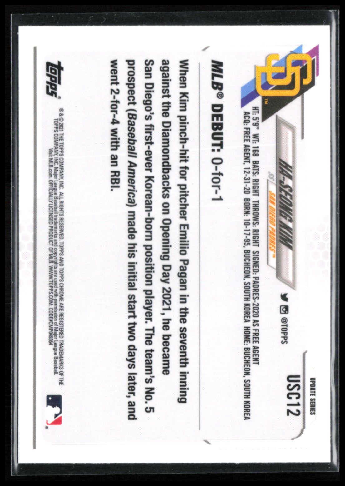 Ha-Seong Kim RC Purple