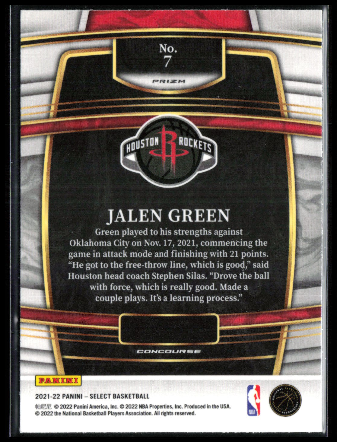 Jalen Green RC Silver