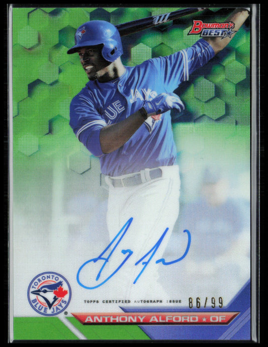 Anthony Alford Auto /99 2016 Bowman's Best
