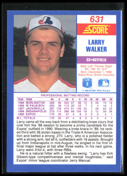 Larry Walker 1990 Score