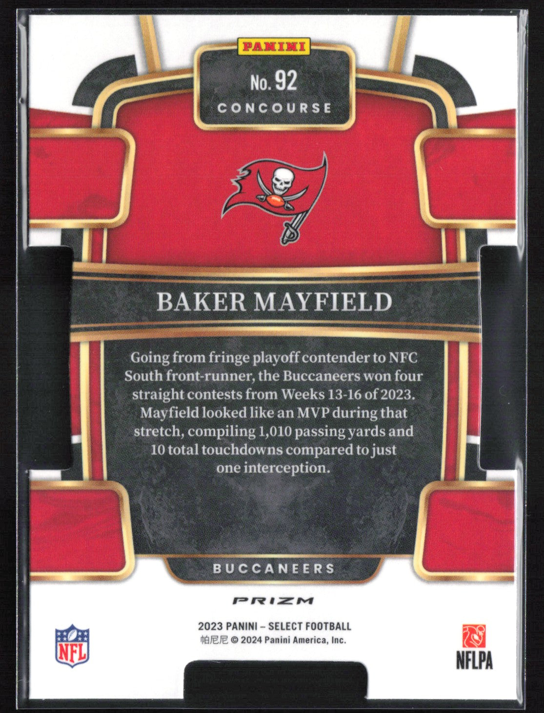 Baker Mayfield Black Red Die-Cut