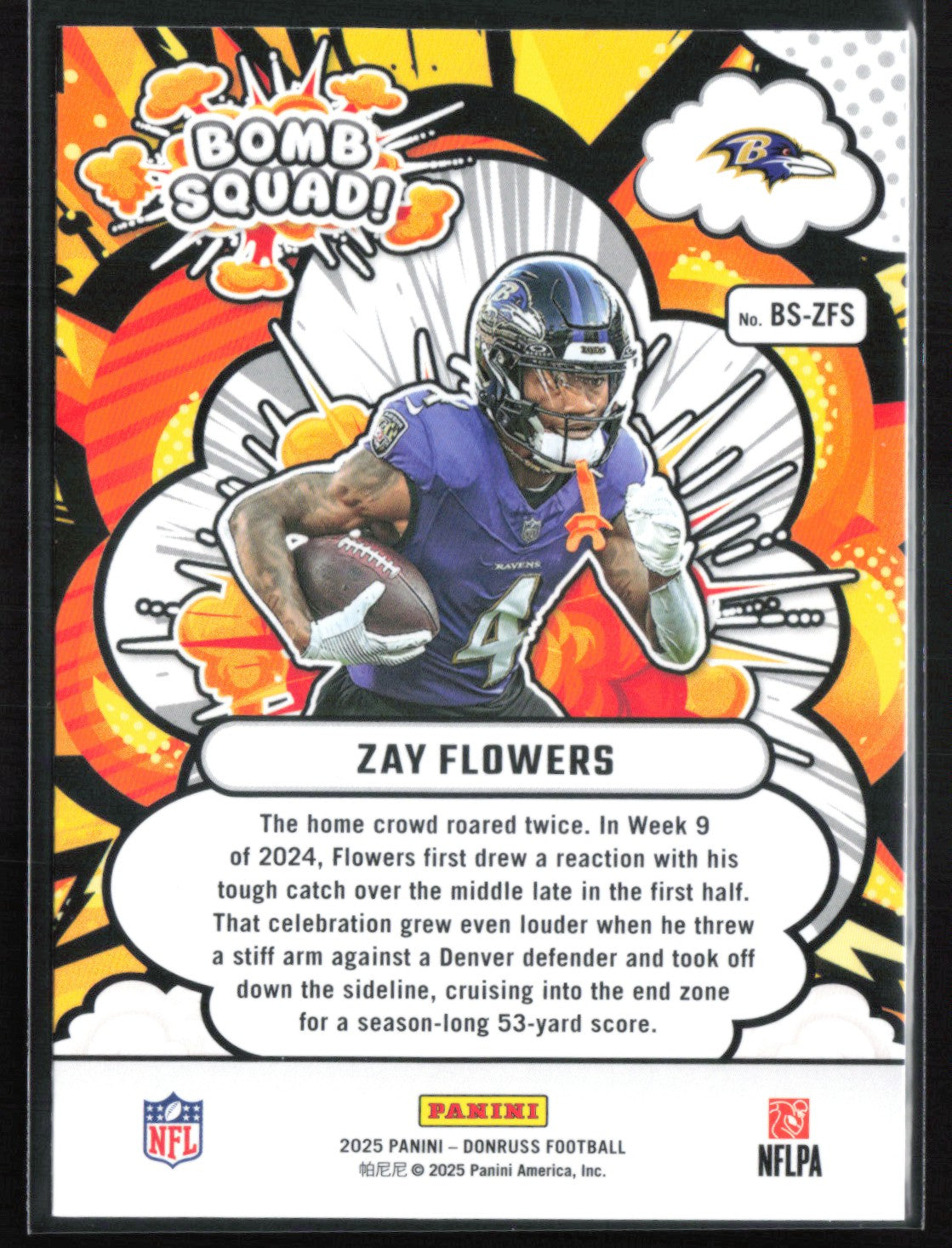 2025 Donruss 165 Zay Flowers Bomb Squad! – Dollar Box