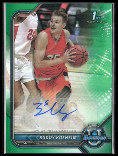 Buddy Boeheim 1st Bowman Auto Green Refractor /99