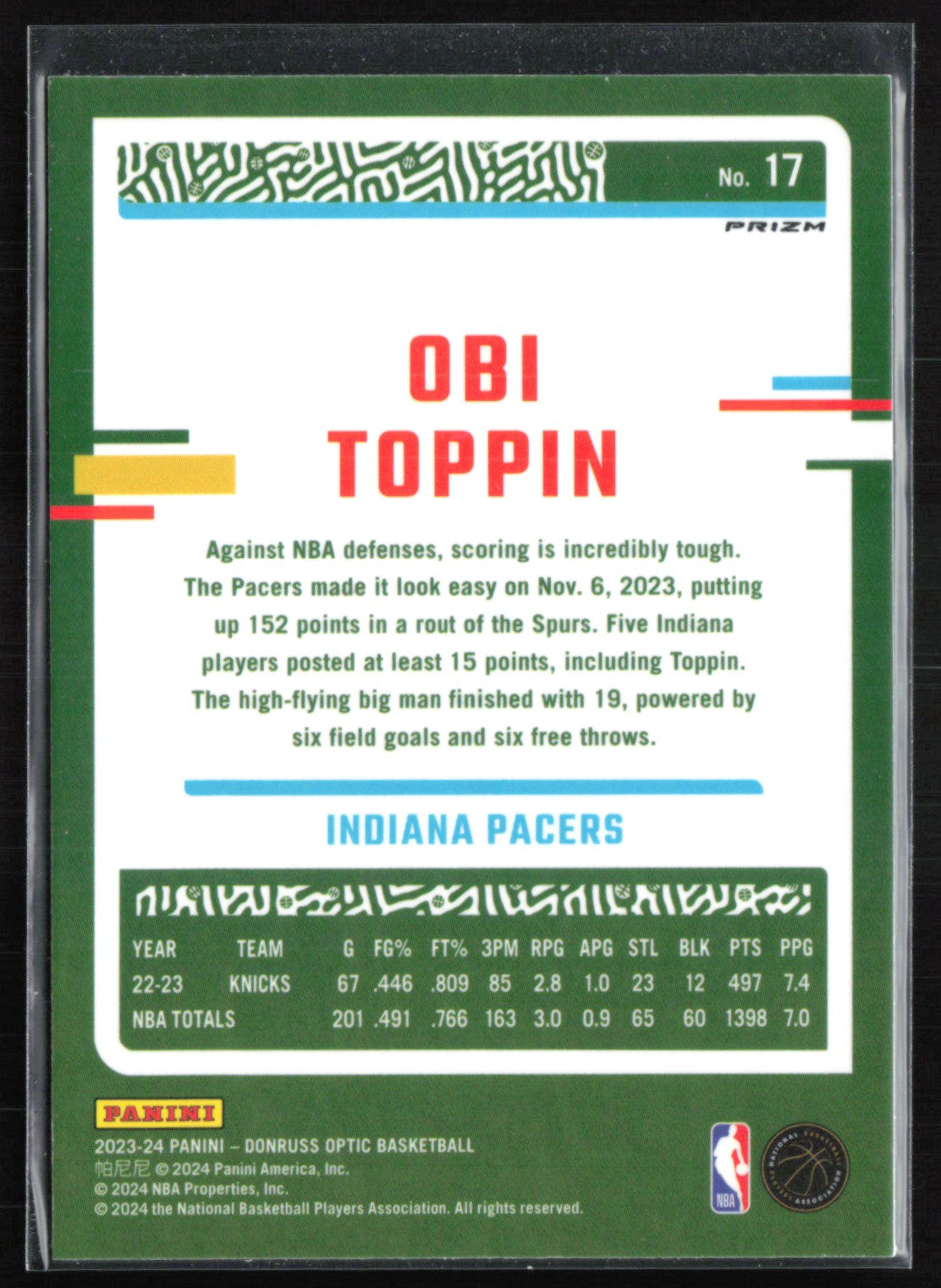 Obi Toppin Purple Flash