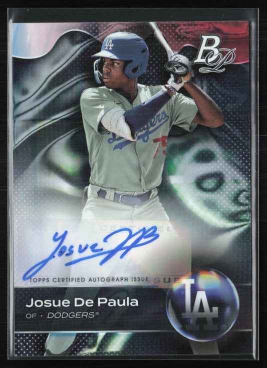 Josue De Paula Auto 2023 Bowman Platinum Top Prospect