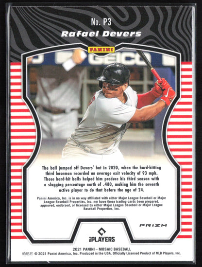 Rafael Devers Green Mosaic