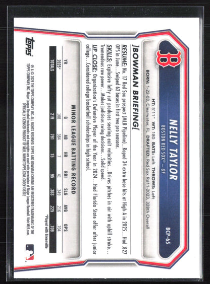 Nelly Taylor 1st Bowman Chrome