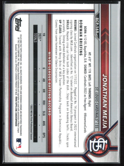 Jonathan Mejia 1st Bowman Mojo