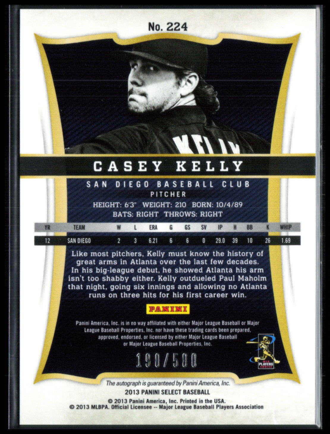 Casey Kelly RC Auto /500