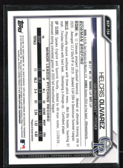 Helcris Olivarez 1st Bowman Mojo