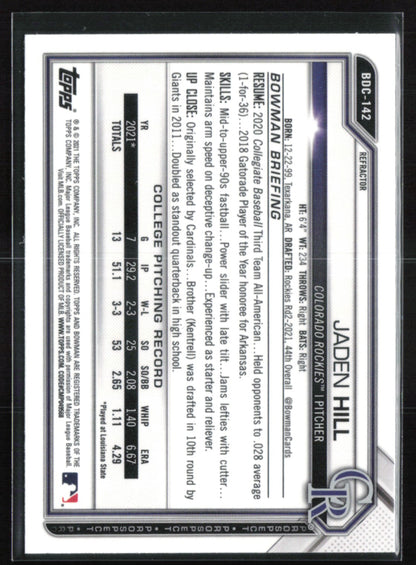 Jaden Hill 1st Bowman Refractor
