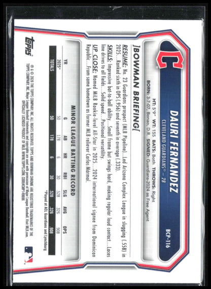 Dauri Fernandez 1st Bowman Mojo