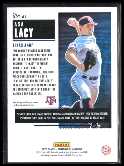 Asa Lacy Auto Draft Pick 2020 Contenders