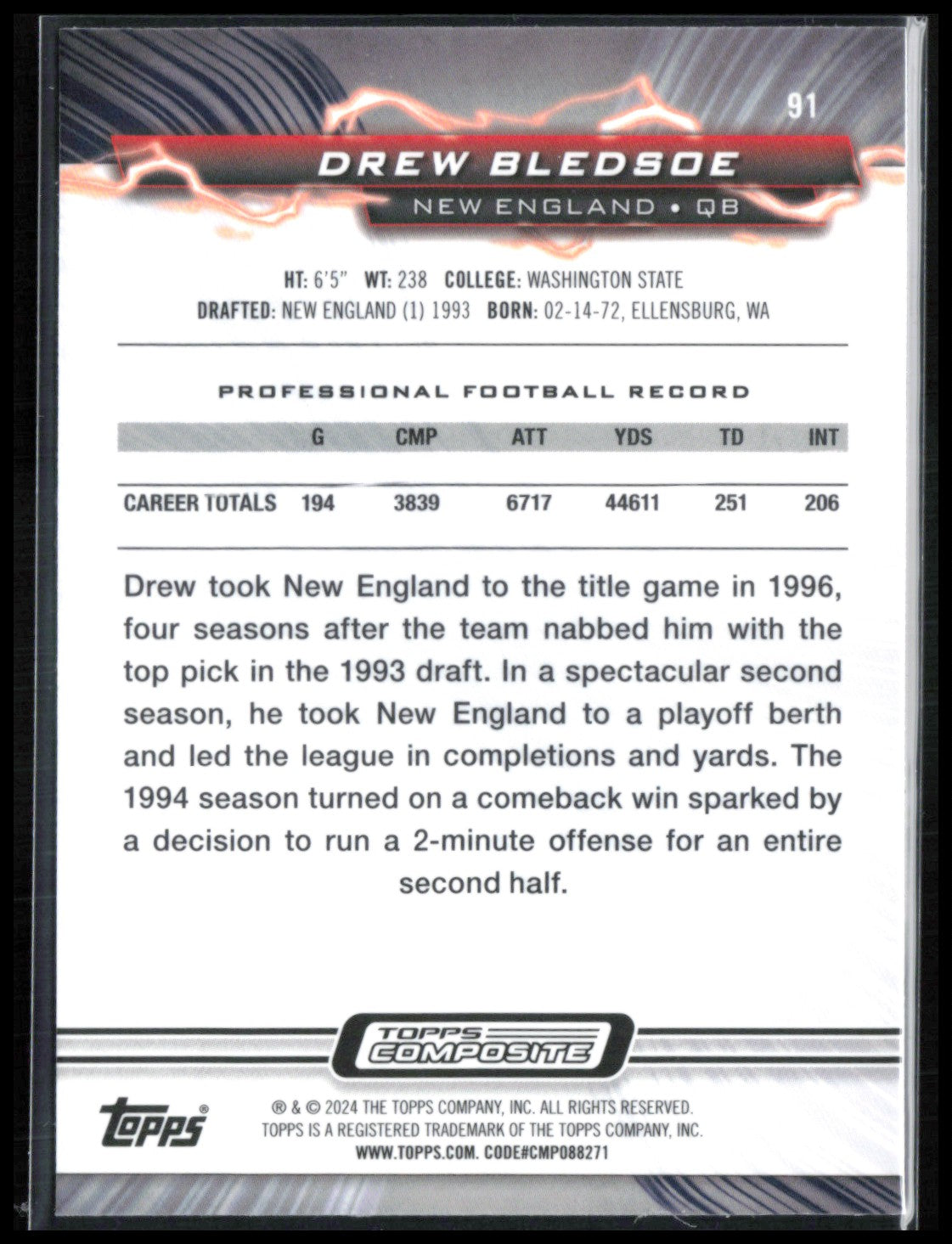 Drew Bledsoe Prism