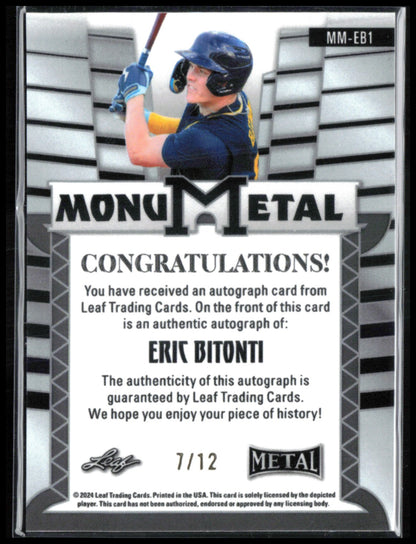 Eric Bitoni Auto Leaf Metal Monumental /12