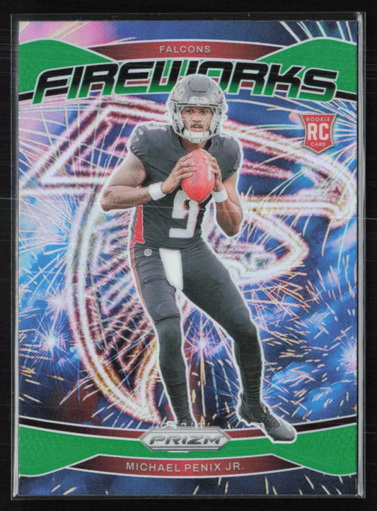 Michael Penix Jr. RC Fireworks Green Prizm