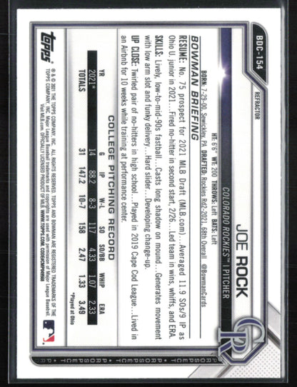 Joe Rock 1st Bowman Refractor