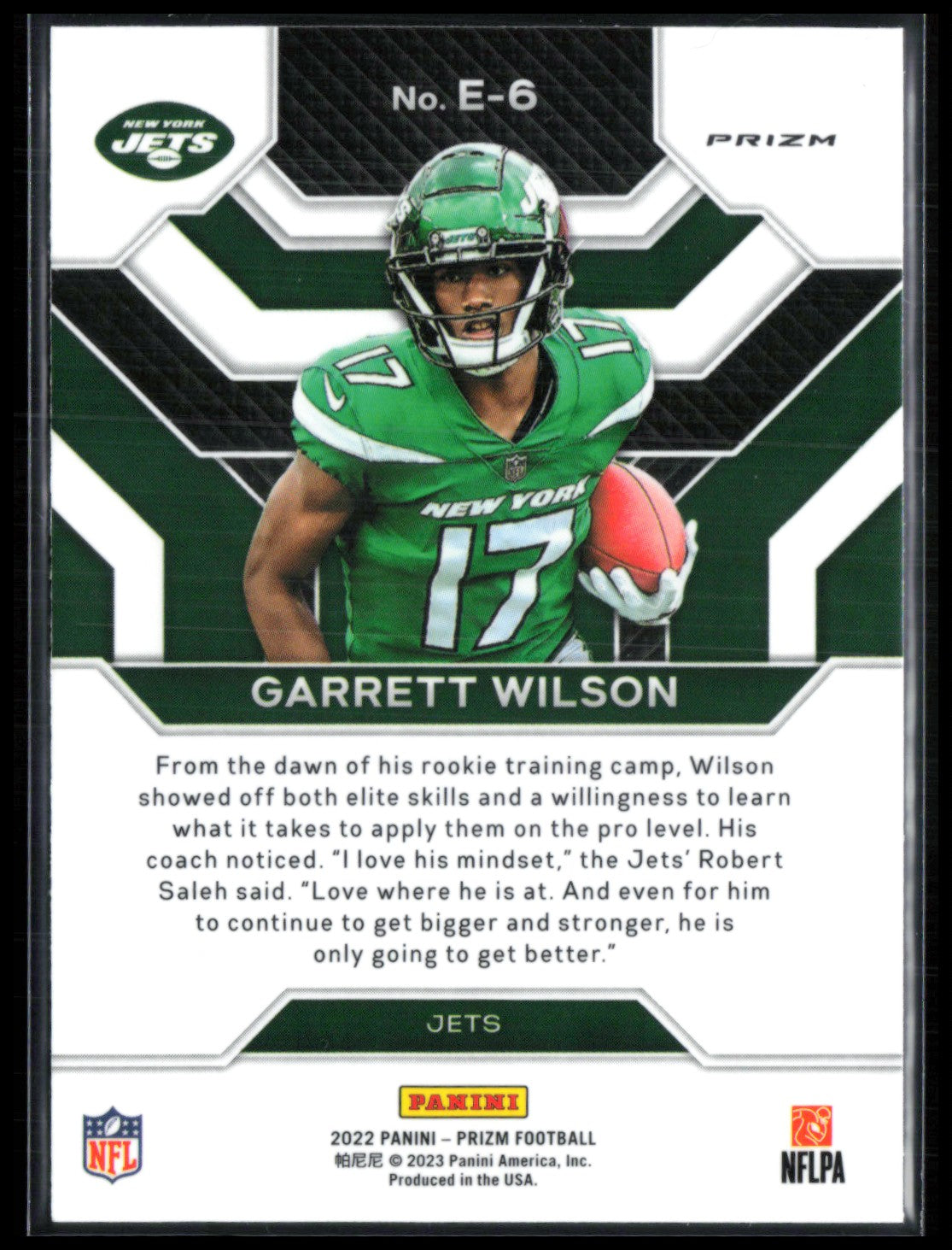 Garrett Wilson RC Silver Emergent