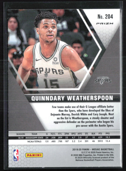 Quinndary Weatherspoon RC Green Mosaic