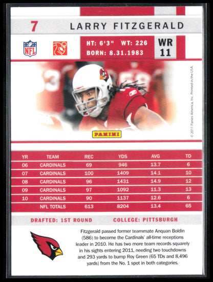 Larry Fitzgerald 2011 Score
