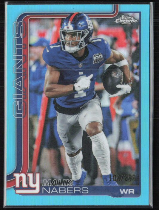Malik Nabers Teal Refractor /299