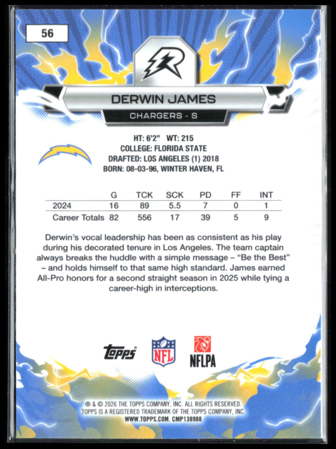 Derwin James Orange Blue