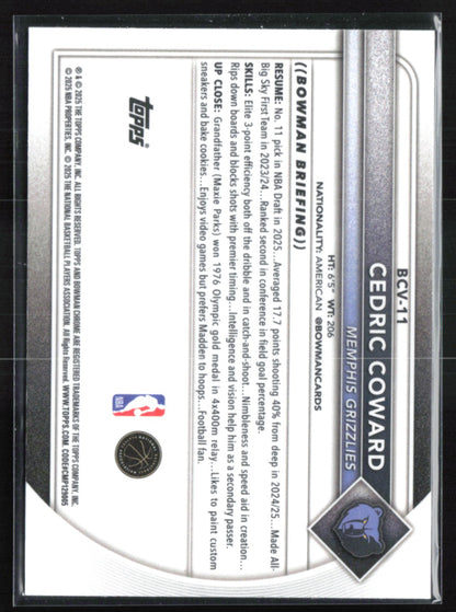 Cedric Coward RC Reptilian 2025 Bowman Chrome