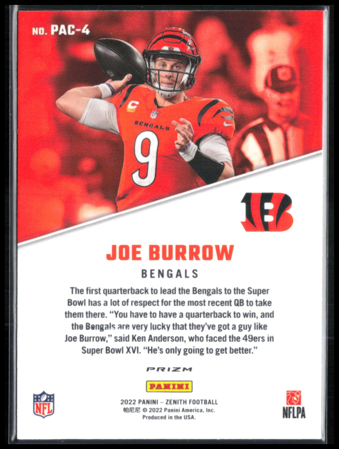 Joe Burrow Pacific Insert
