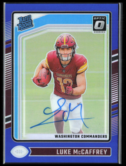 Luke McCaffrey RC Auto Blue Prizm /99