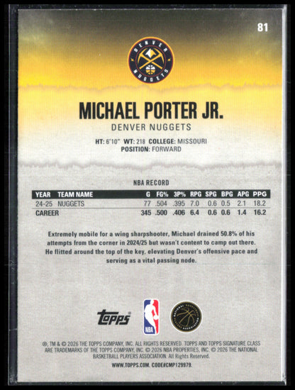 Michael Porter Jr Orange