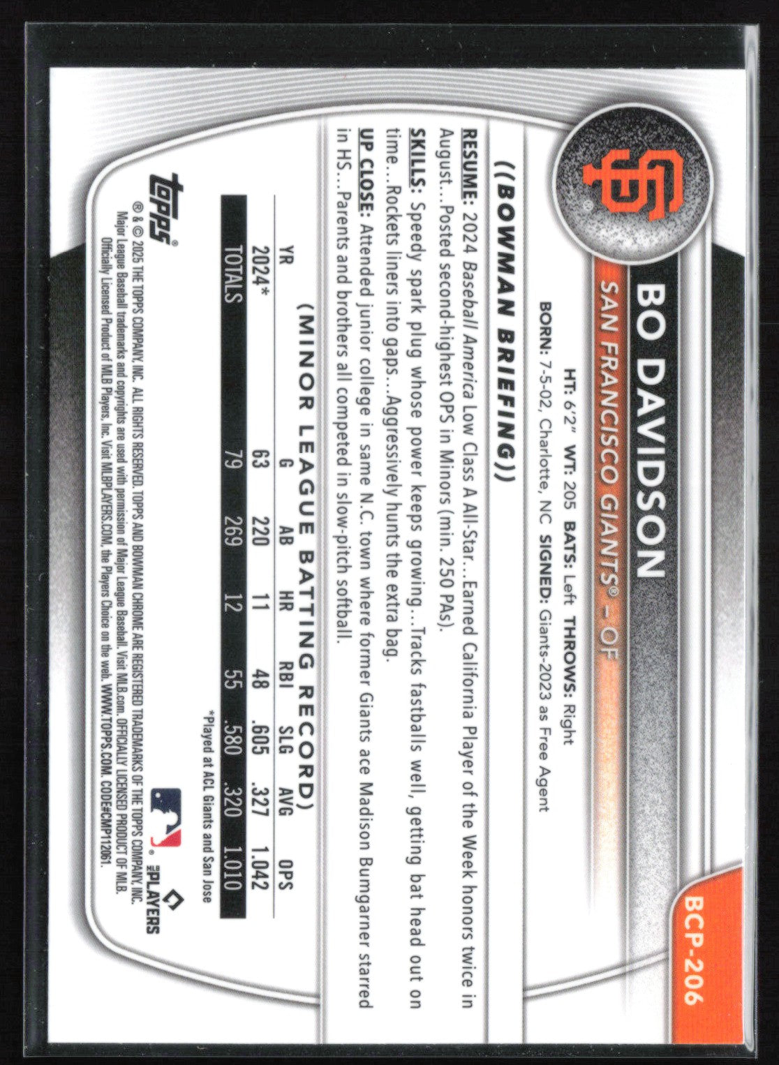 Bo Davidson 1st Bowman