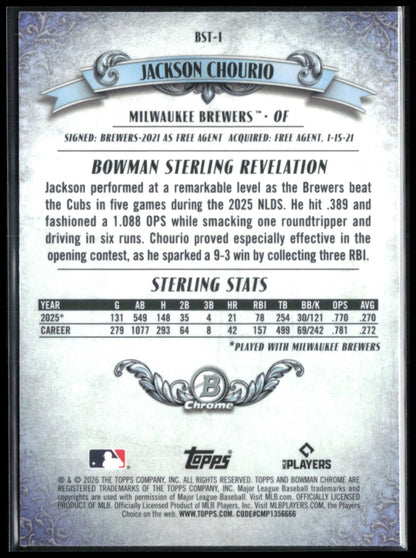 Jackson Chourio Bowman Sterling Mojo