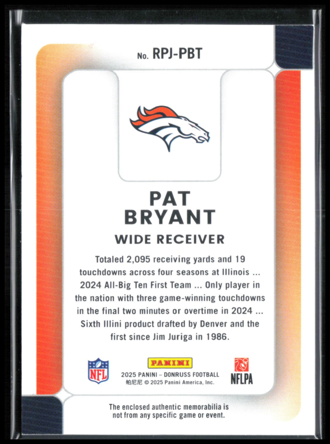 Pat Bryant RC Mem