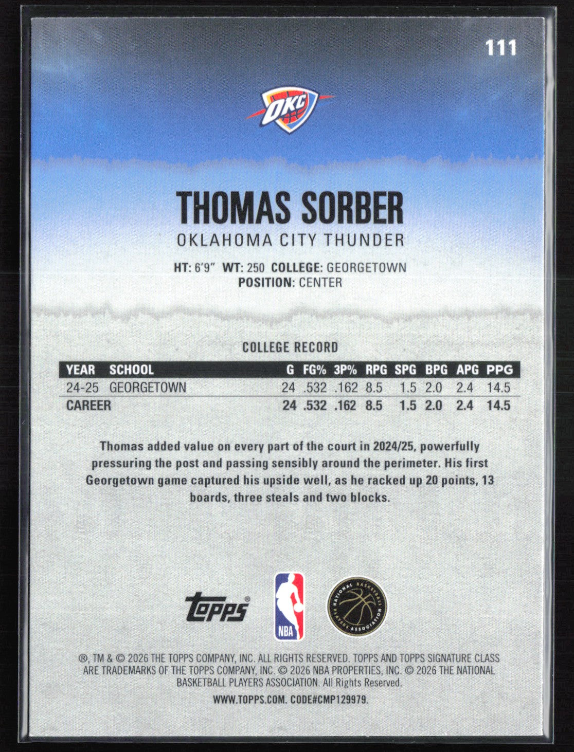 Thomas Sorber RC Yellow Refractor /399