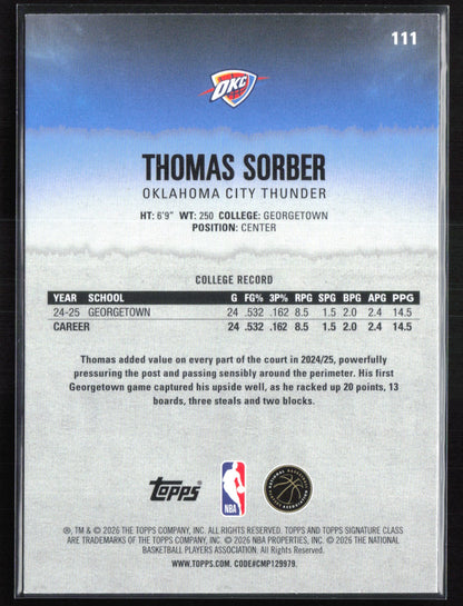 Thomas Sorber RC Yellow Refractor /399