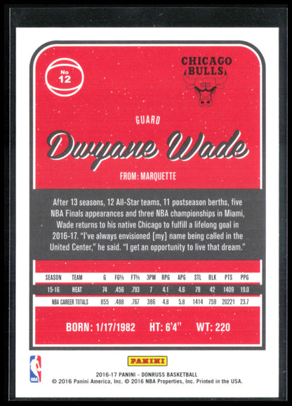 Dwyane Wade 2016 Donruss