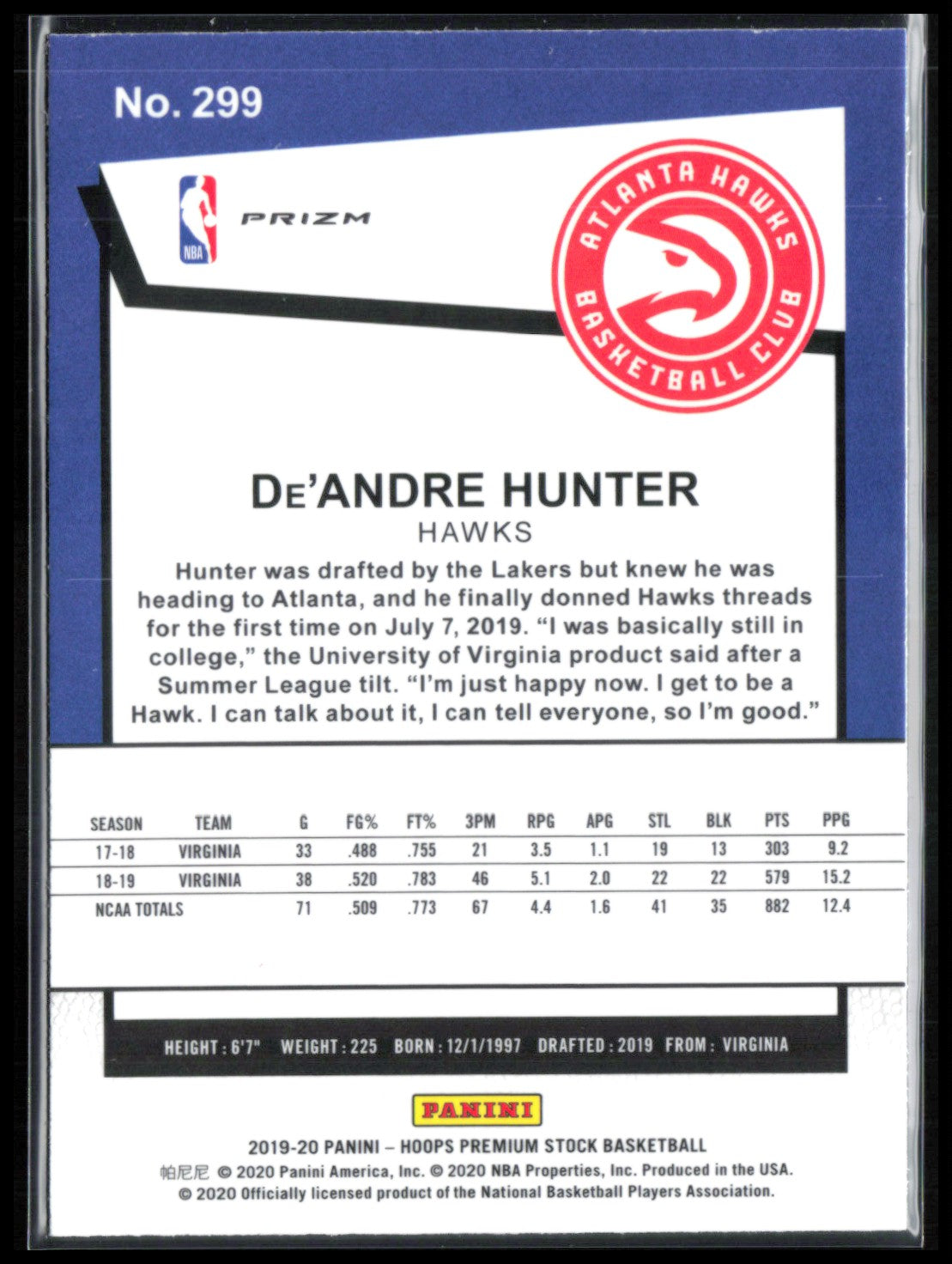 De'Andre Hunter RC Shimmer